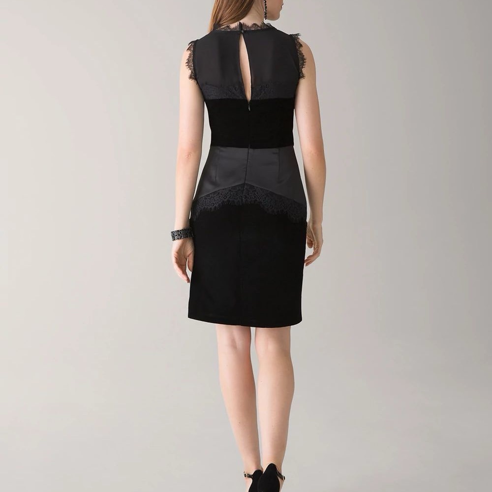 WHBM velvet satin sleeveless cocktail dress Sz 6